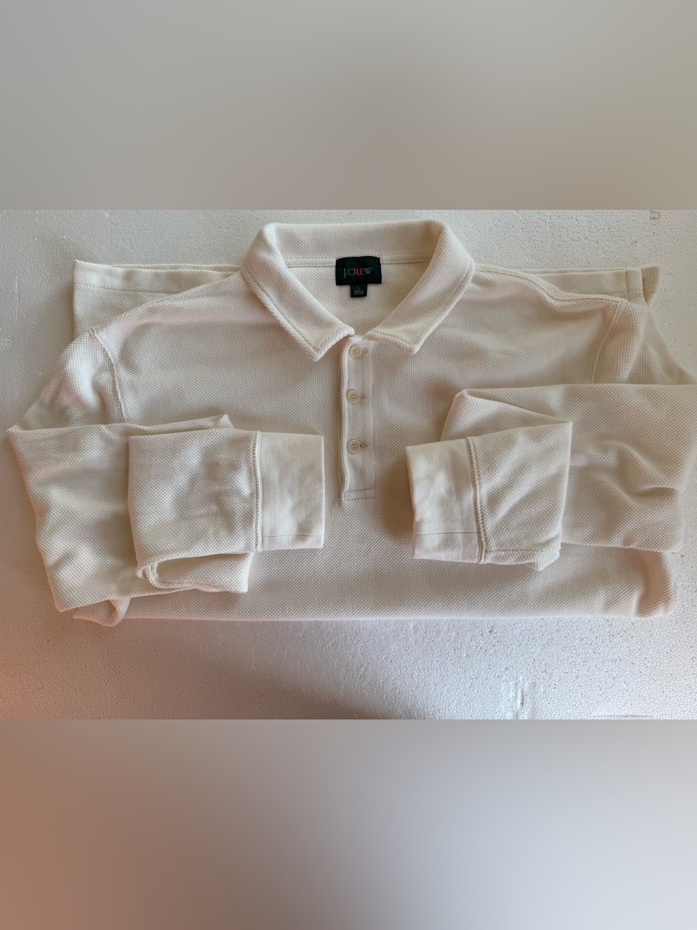 J. Crew Men’s Cream Pique Polo